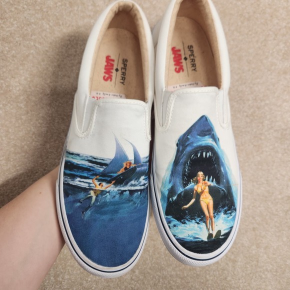 Sperry Other - Sperry JAWS 🦈 Special Anniversary Edition Boat Shoes Slip On Size Men's 12